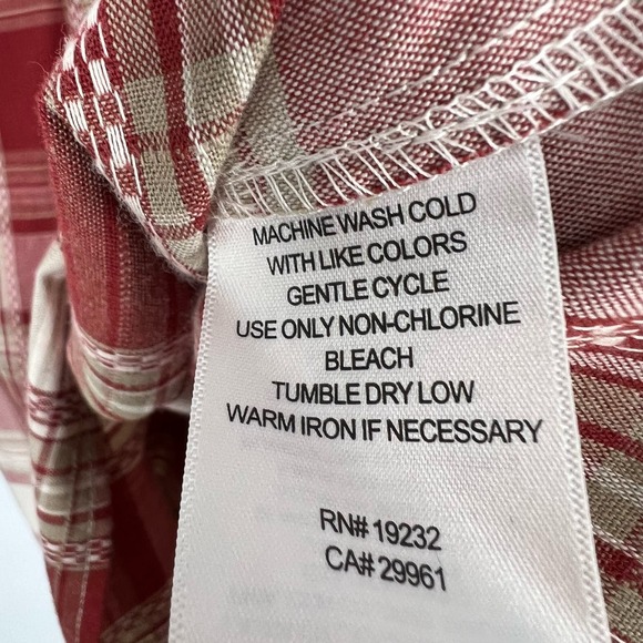 Alfred Dunner Woman Plus Size 20 Burnt Red Plaid Blouse Shirt Top Winter Cozy - Picture 8 of 9